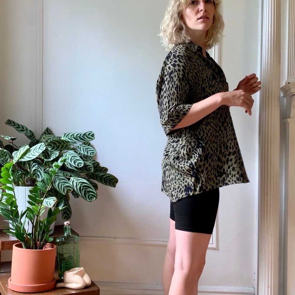 Oversize Cheetah Print Button Down - image 5